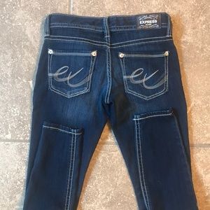 Ladies Express lowrise thick stitch skinny jean